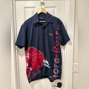 Vintage Toro Rossi Racing Men's Button Up Shirt large
